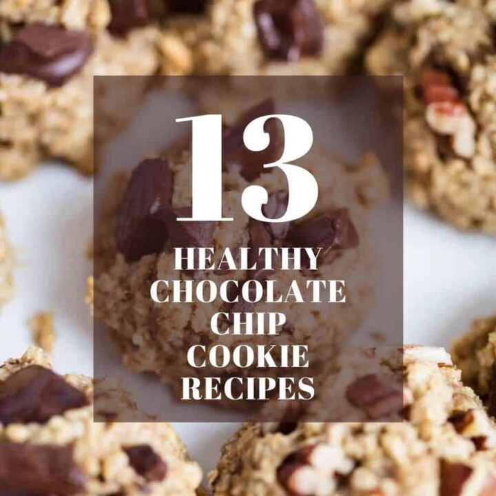 13 Healthy Chocolate Chip Cookie Recipes #glutenfreecookies #glutenfreechocolatechip #nationalchocolatechipcookieday #chocolatecgipcookies #healthychocolatechipcookies - The Yummy Bowl