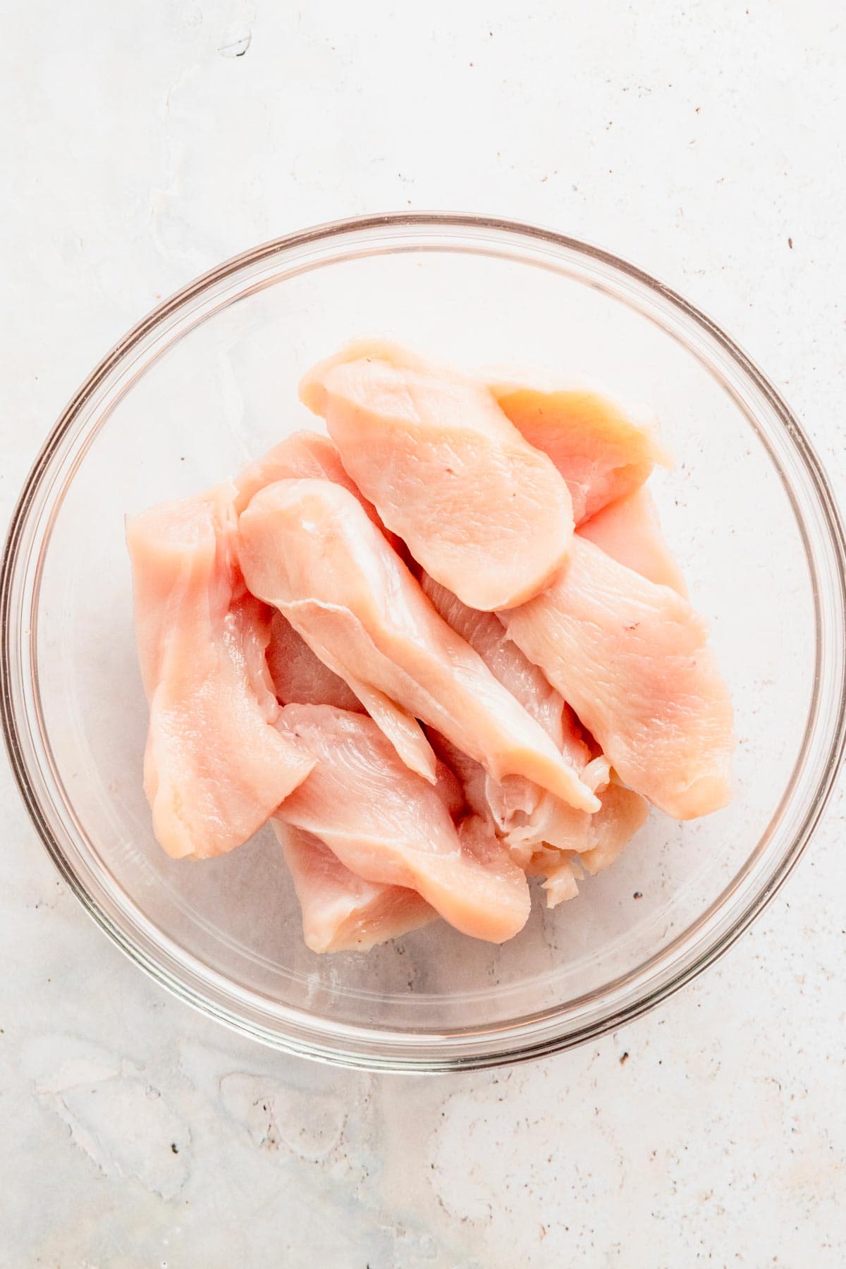 chicken strips in a bowl.