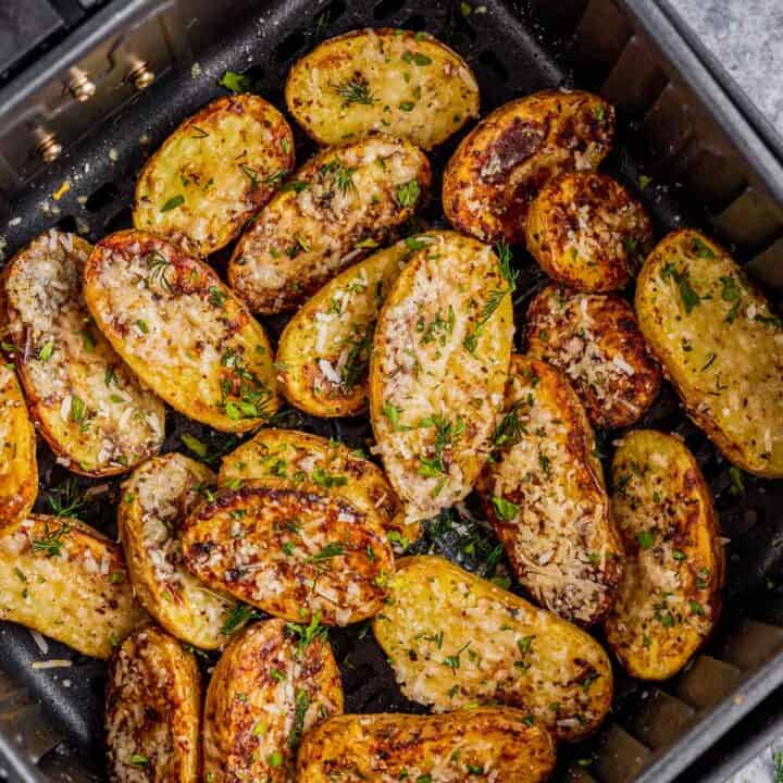 Air Fryer Fingerling Potatoes With Parmesan