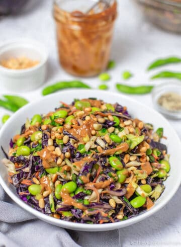 Asian Slaw With Tangy Peanut Dressing