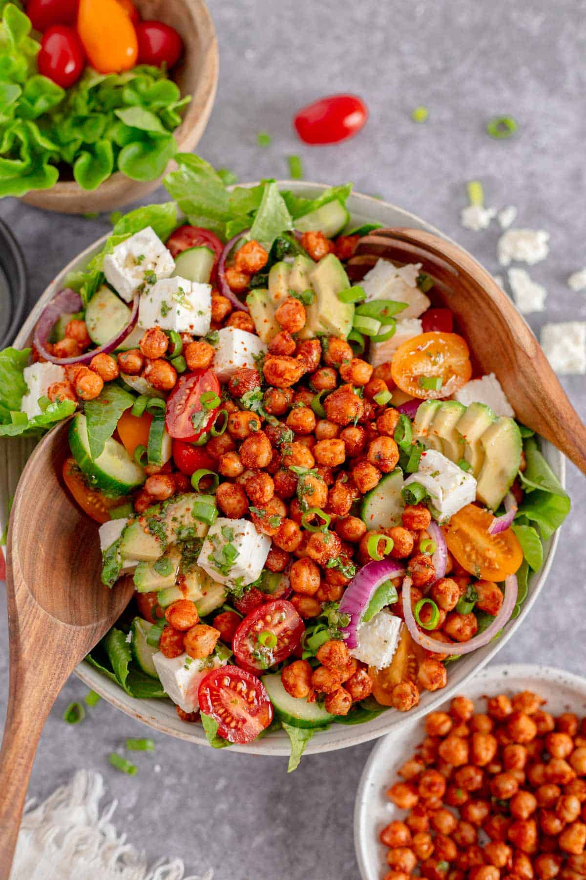 Avocado Chickpea Salad in a bowl