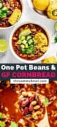 Beans and Cornbread Recipe pinterets cover image