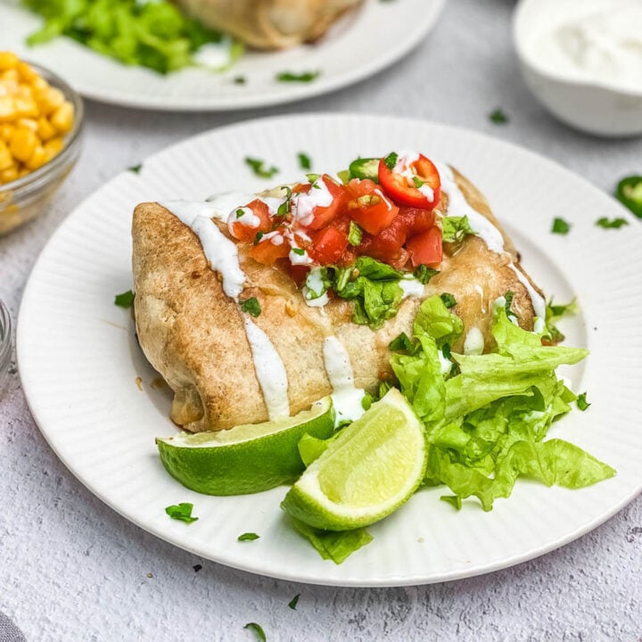 Shredded Beef Chimichangas (Baked)-The Yummy Bowl