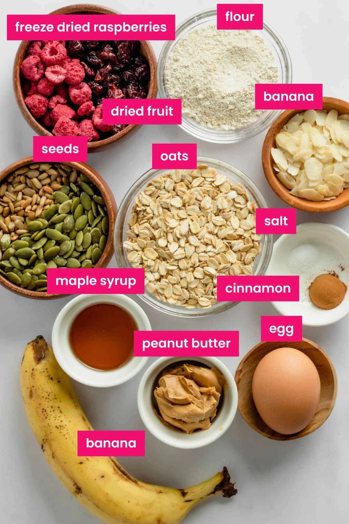 ingredients for oatmeal cookies