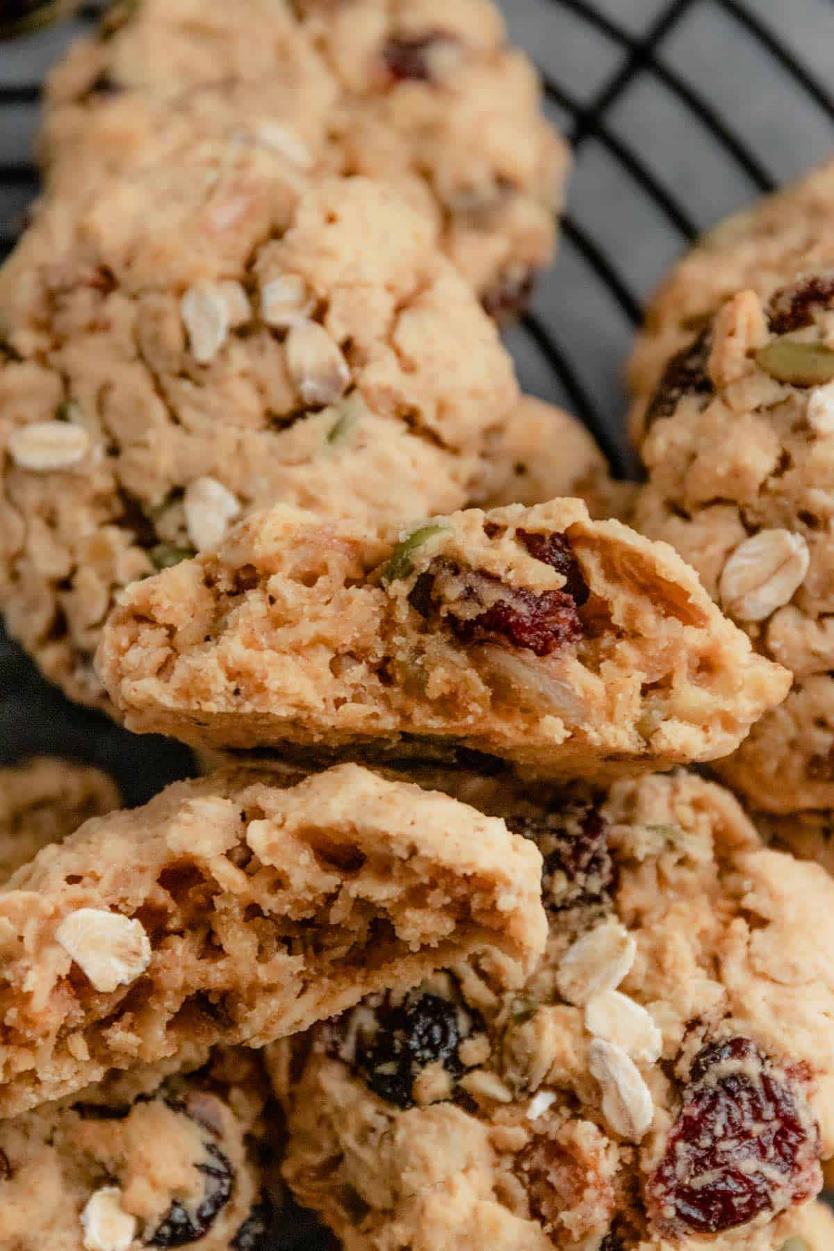 a stack of no sugar oatmeal cookies