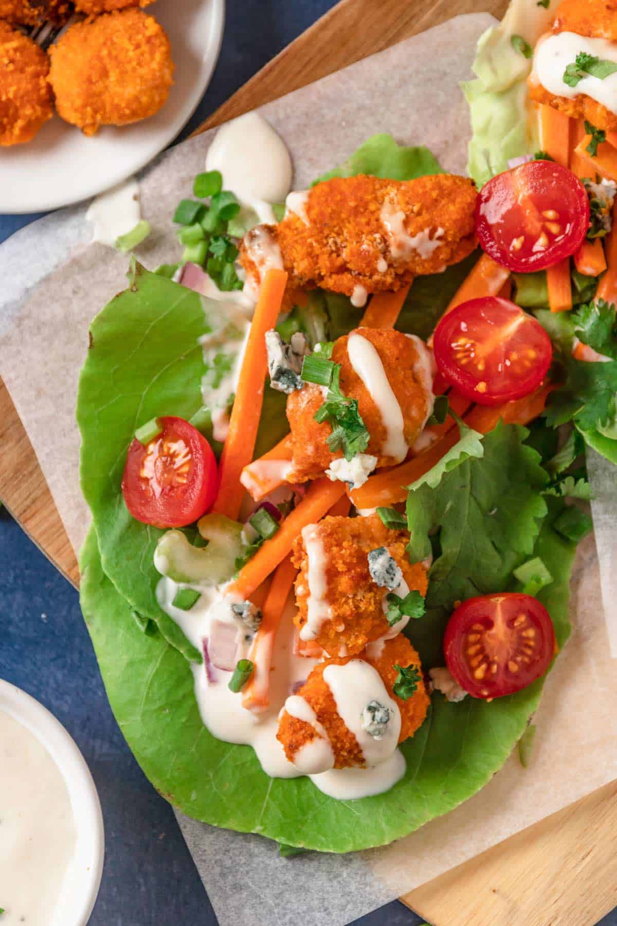 Buffalo Chicken Lettuce Wraps