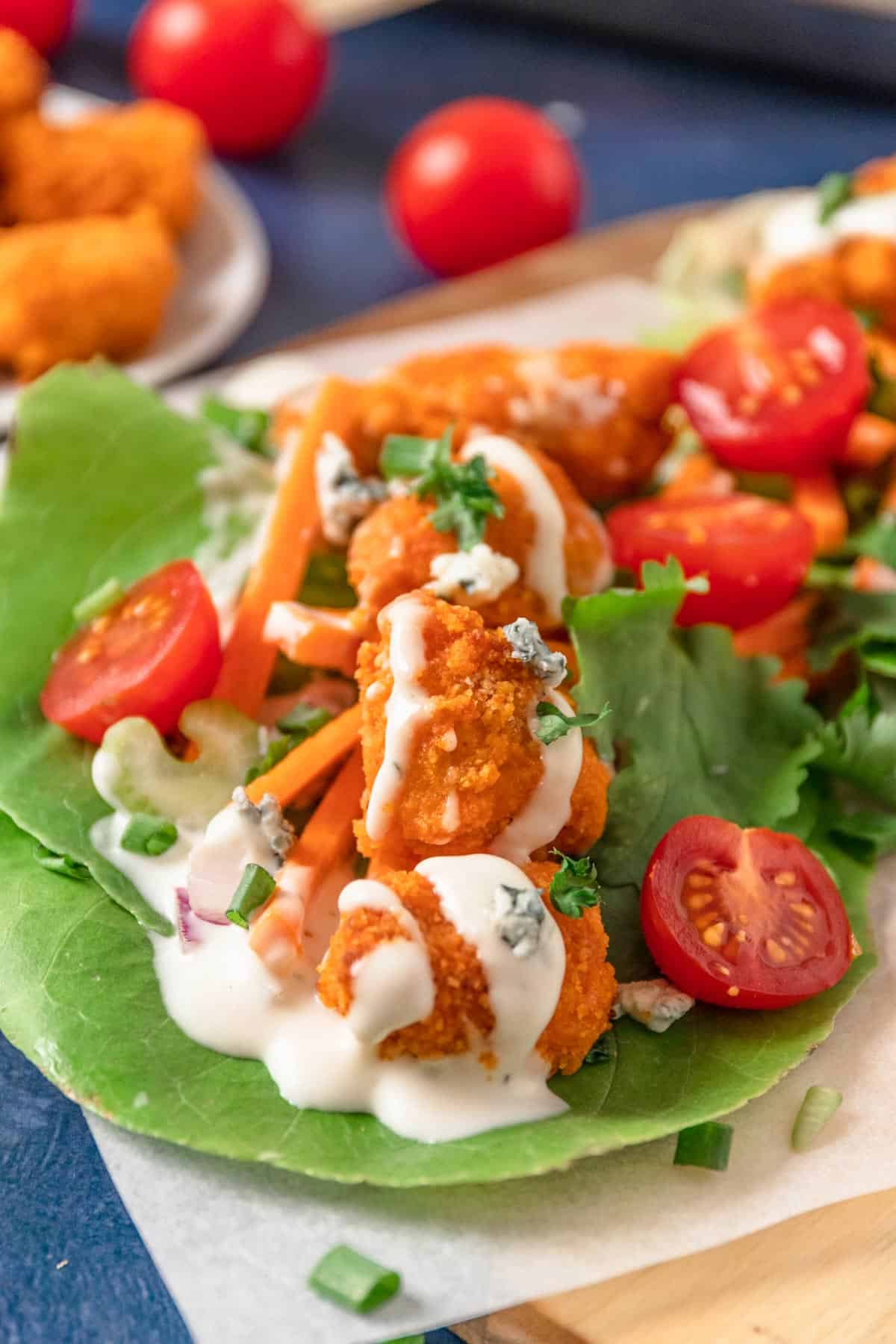 Buffalo Chicken Lettuce Wraps