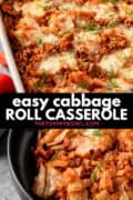 baked cabbage roll casserole with fresh dill