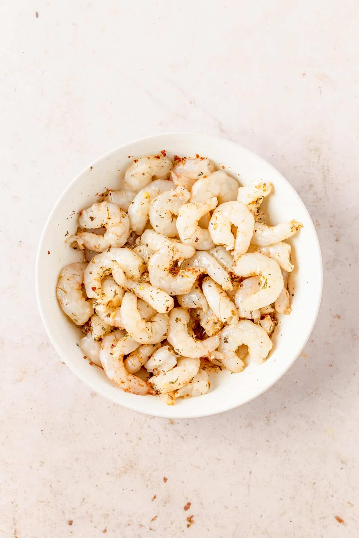 raw shrimp in a bowl