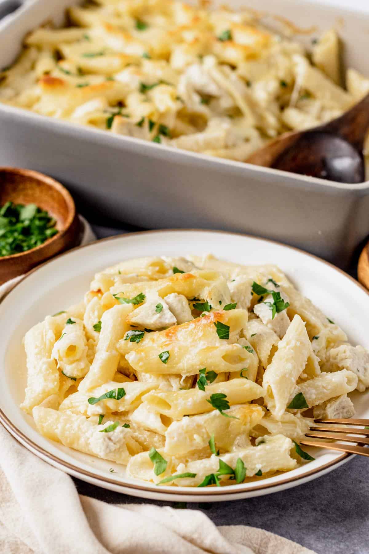 Gluten Free Chicken Alfredo Bake