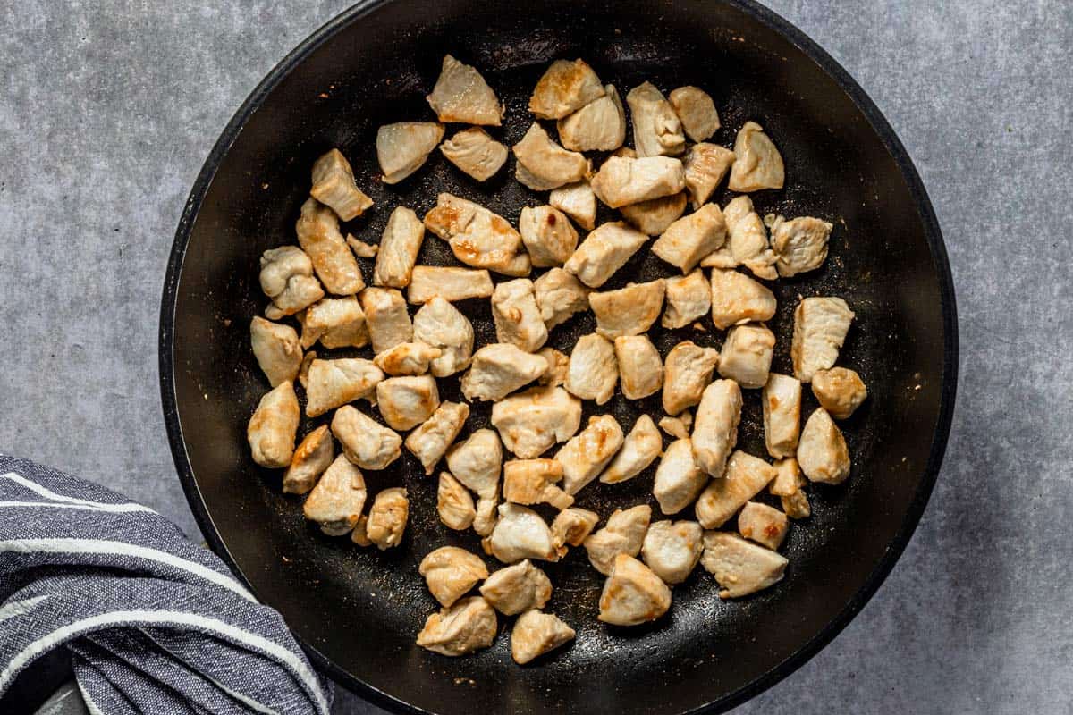 chicken cooked in skillet