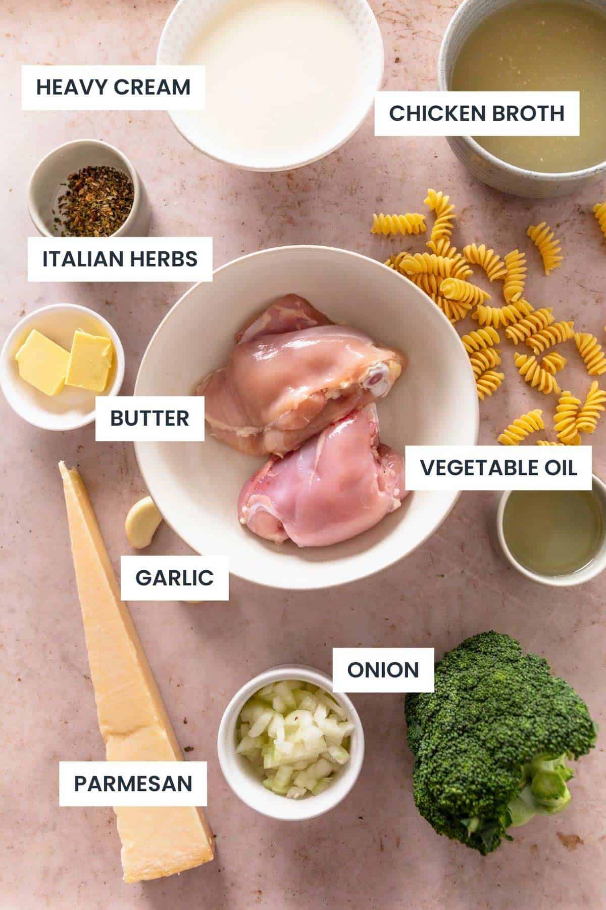 Chicken Broccoli Pasta ingredients