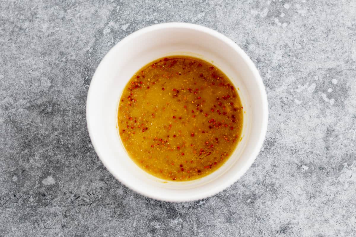 honey mustard salad dressing in a bowl