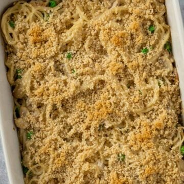 Chicken And Mushroom Pasta Bake (Chicken Tetrazzini)