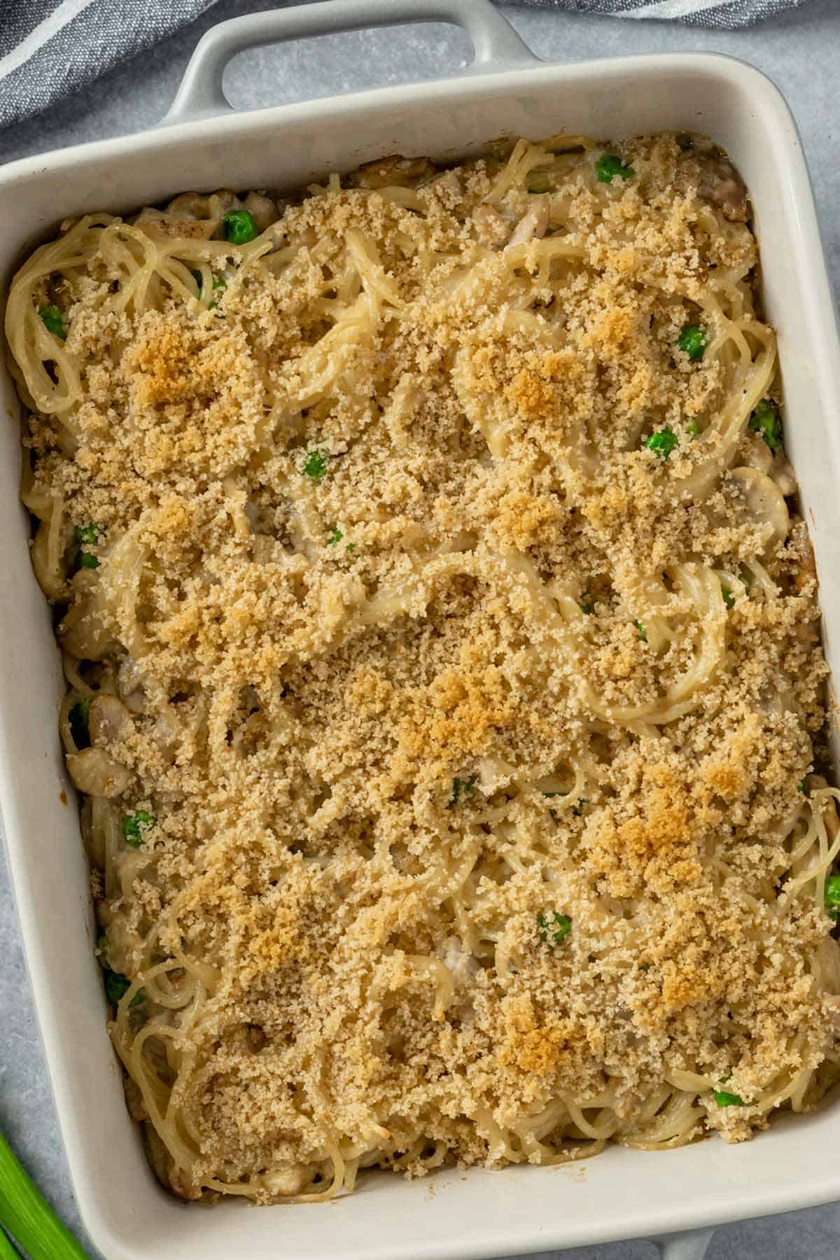 Chicken And Mushroom Pasta Bake (Chicken Tetrazzini)