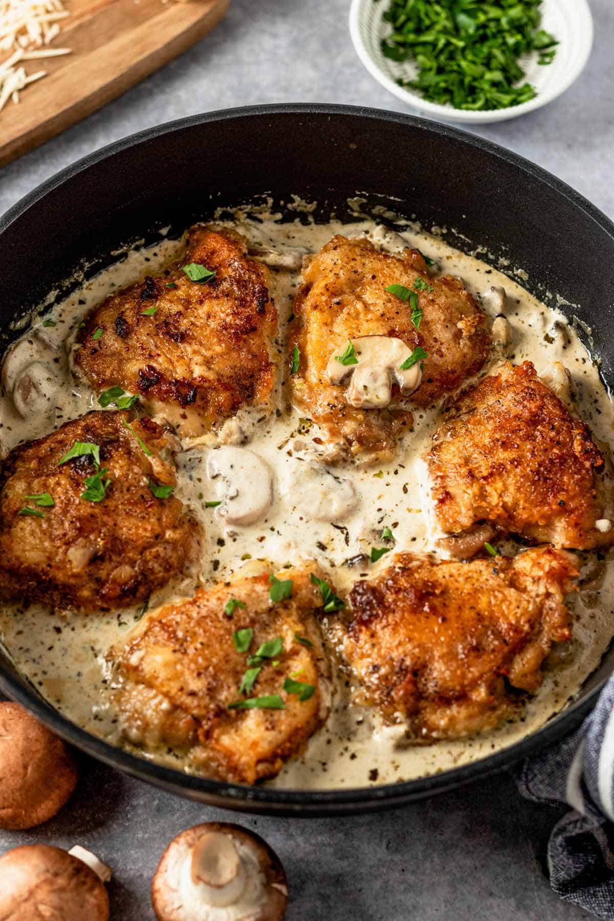 Creamy Mushroom Chicken Thighs