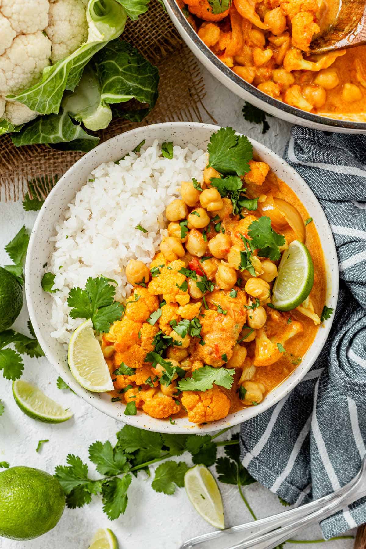 Chickpea and Cauliflower Coconut Curry