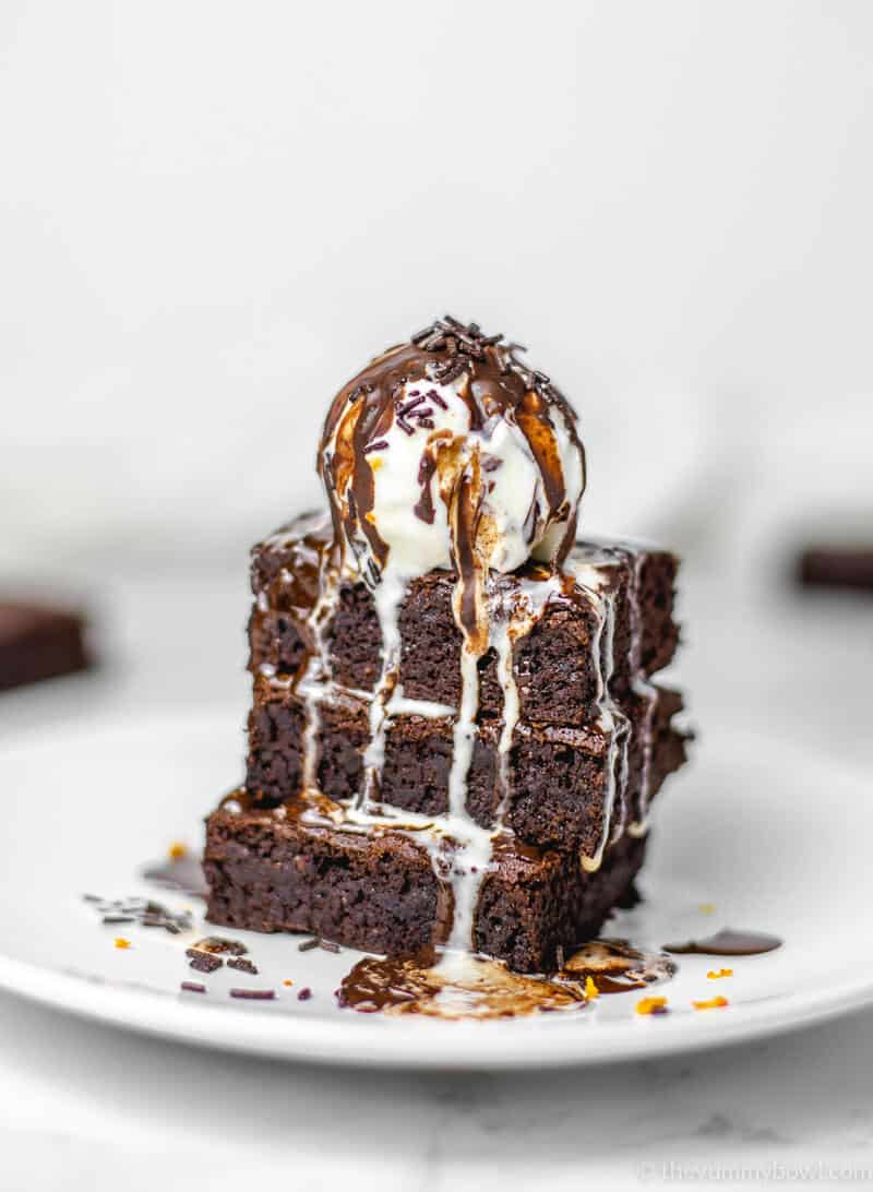 Chocolate Orange Brownies (Vegan, Gluten Free)