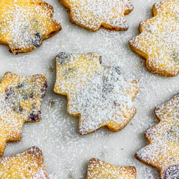 Gluten Free Christmas Tree Shortbread Cookies