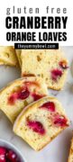 Cranberry Orange Mini Loaves Breads (Gluten-Free)