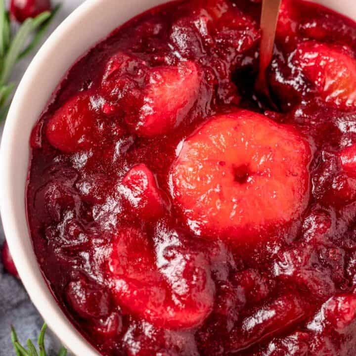 Cranberry Sauce With Mandarin Oranges in a bowl