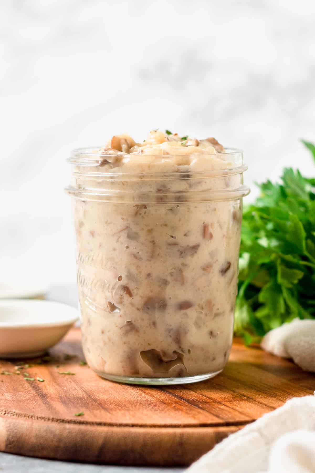 Cream Of Condensed Mushroom Soup in a jar