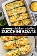 chicken stuffed zucchini pinterest cover image