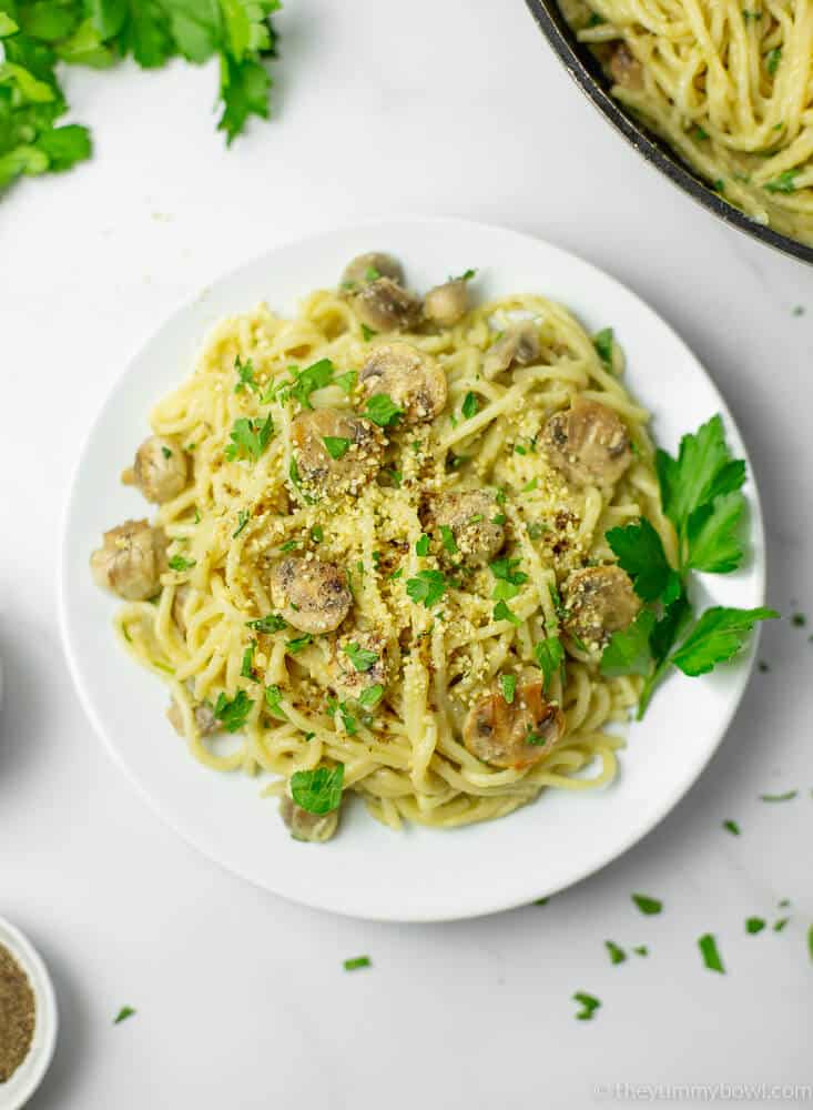 Creamy Mushroom Pasta with Truffle Oil