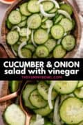 A bowl of Cucumbers and Onions In Vinegar