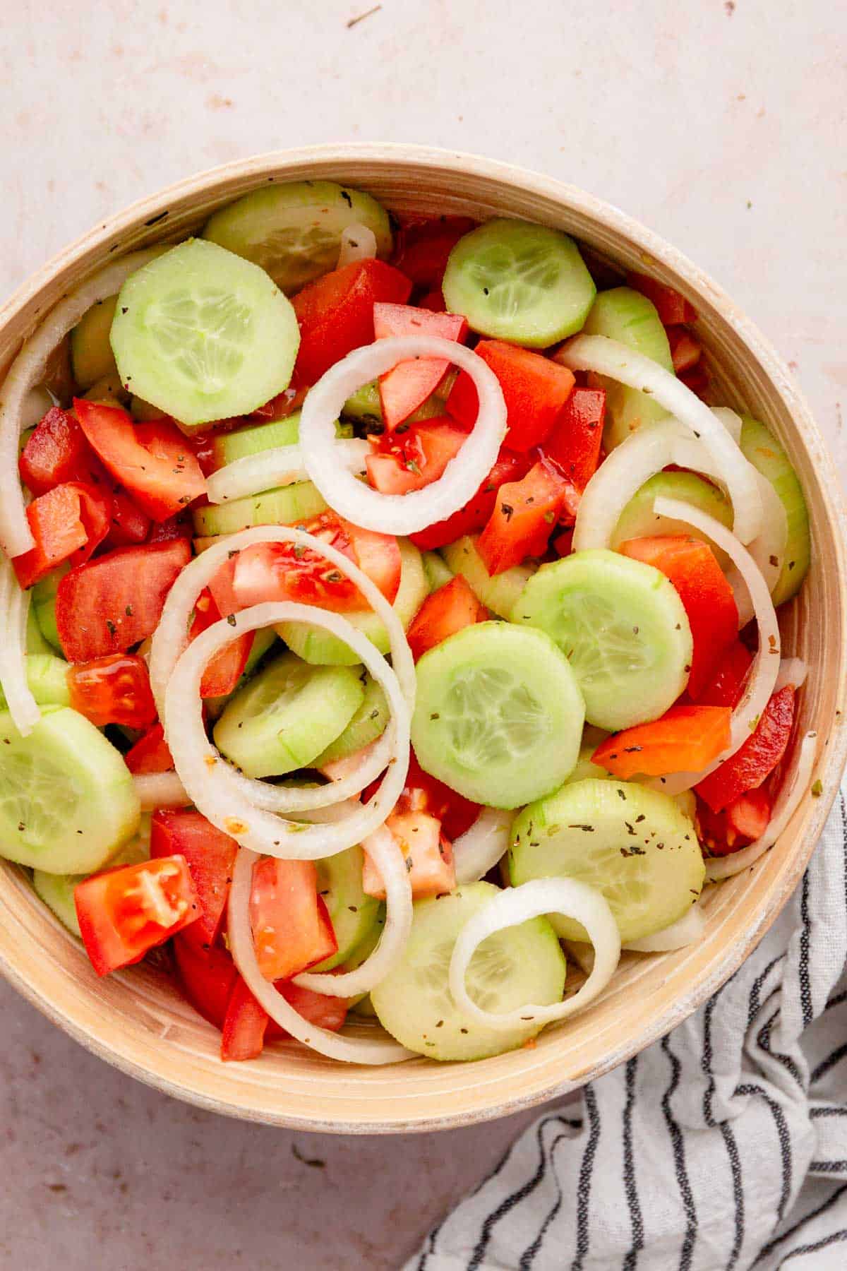 Marinated Cucumber, Tomato and Onion Salad