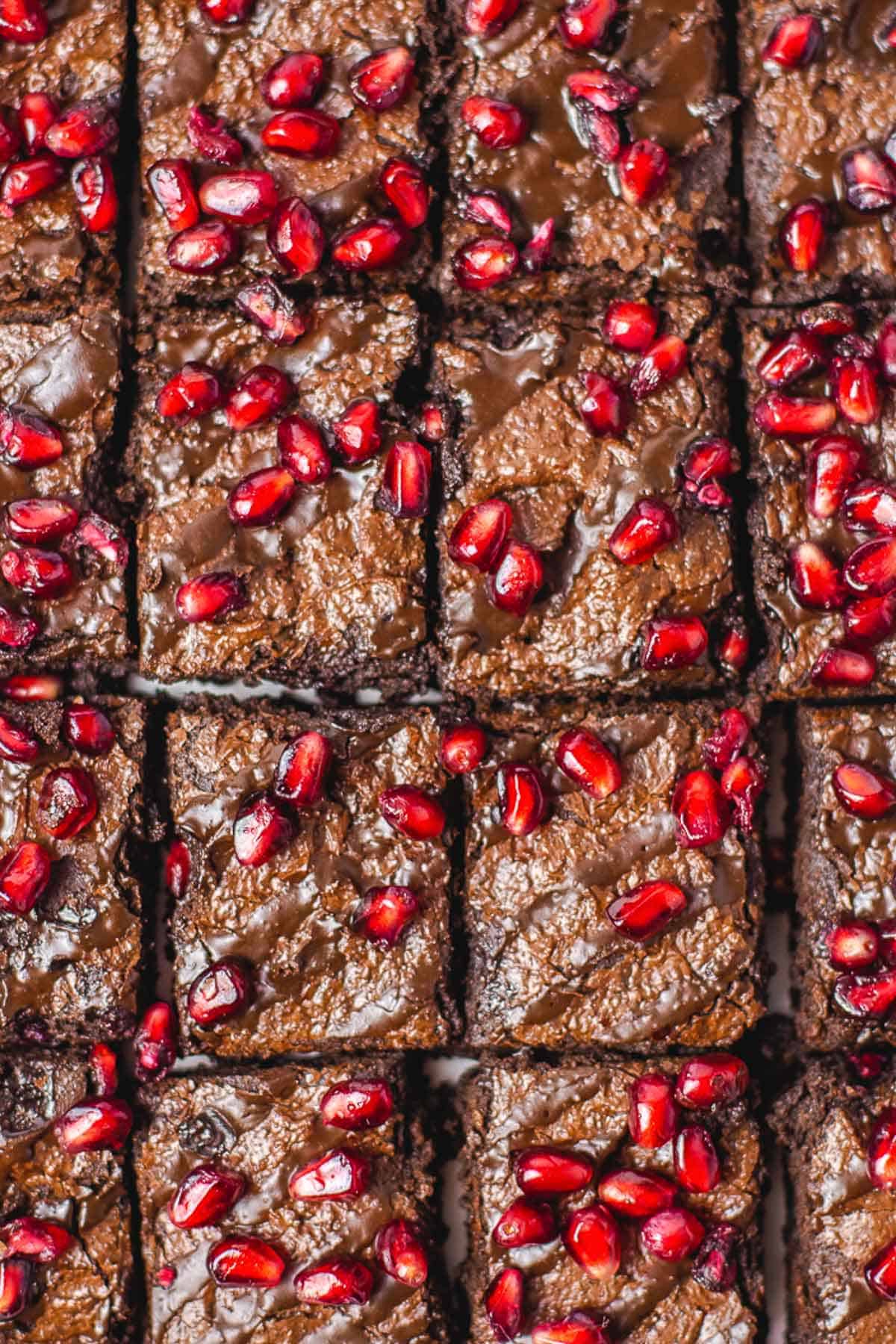 Vegan Fudgy Pomegranate Brownies