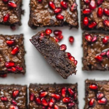 Fudgy Pomegranate Brownies