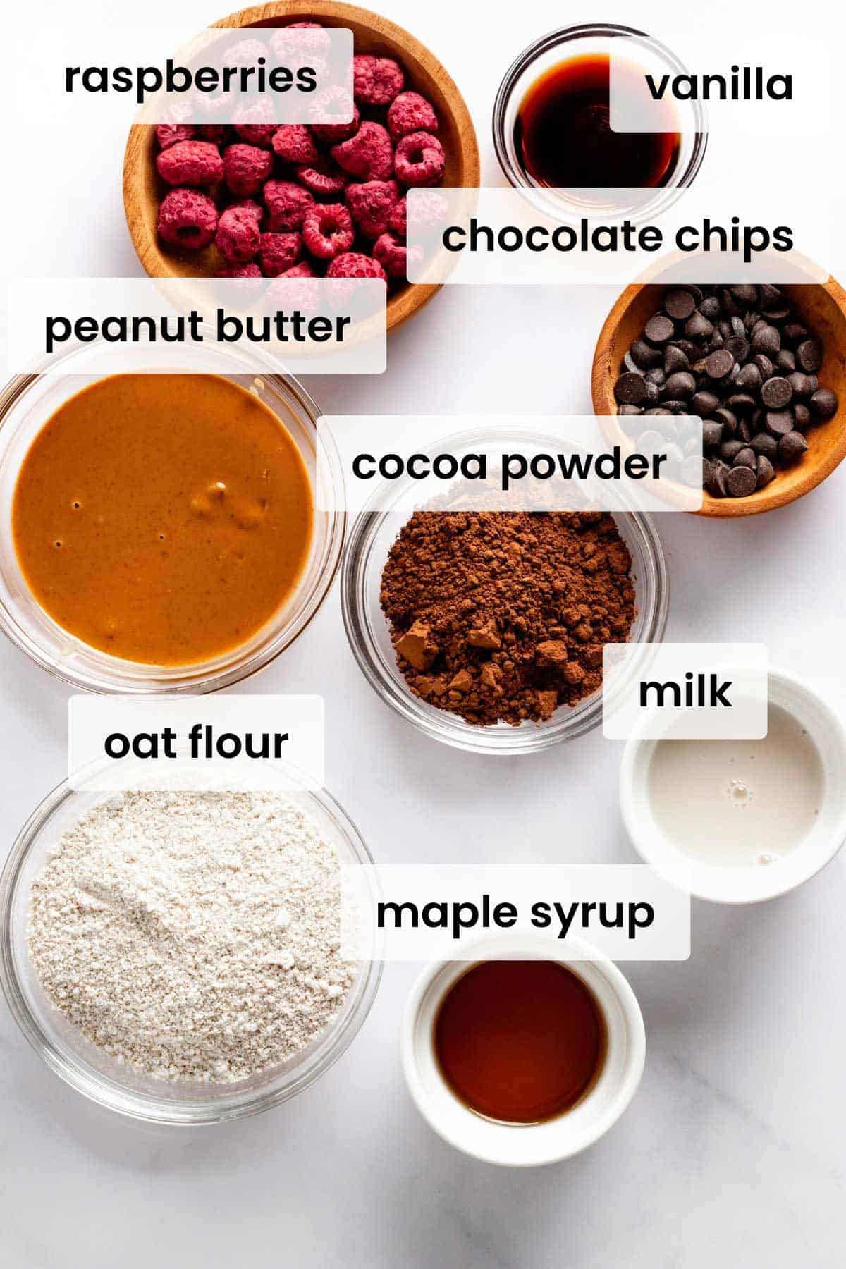 ingredients for no bake chocolate chip peanut butter cookies,