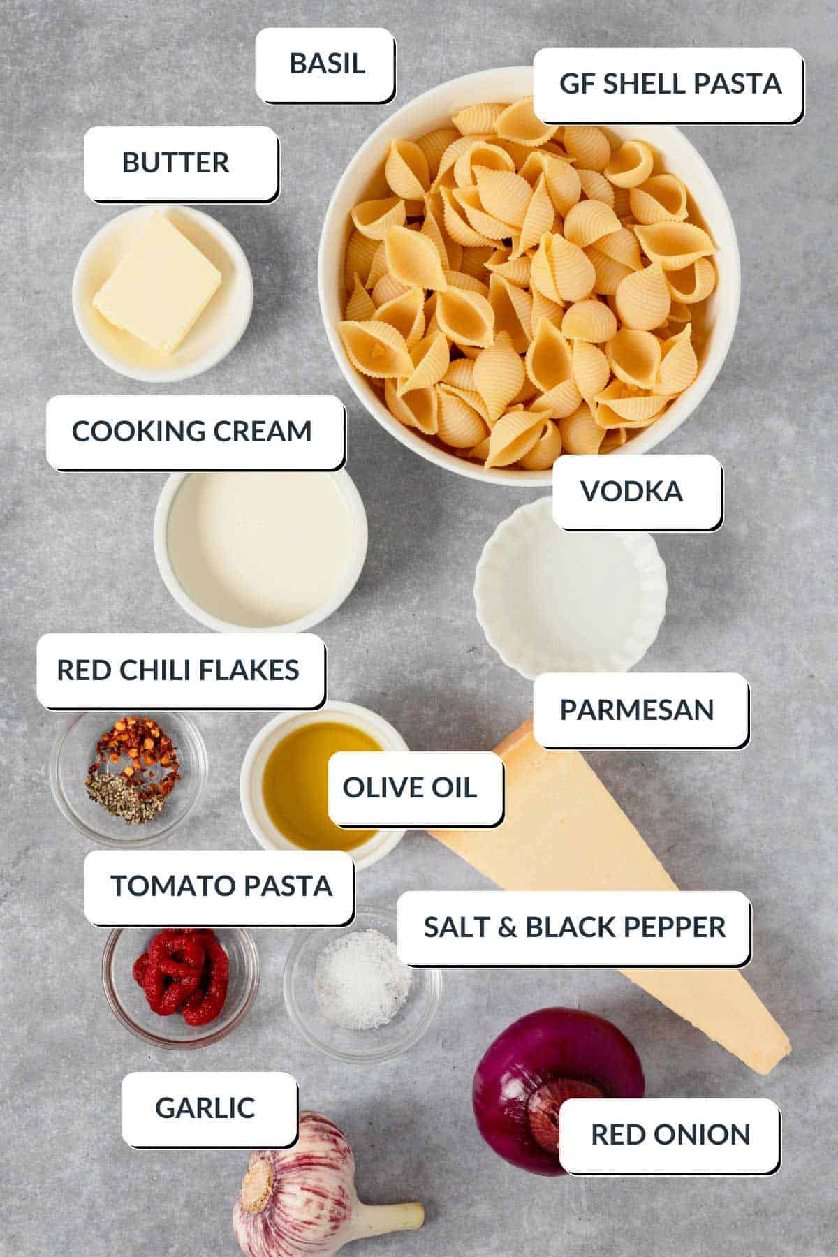 Gigi Hadid Spicy Vodka Pasta Ingredients