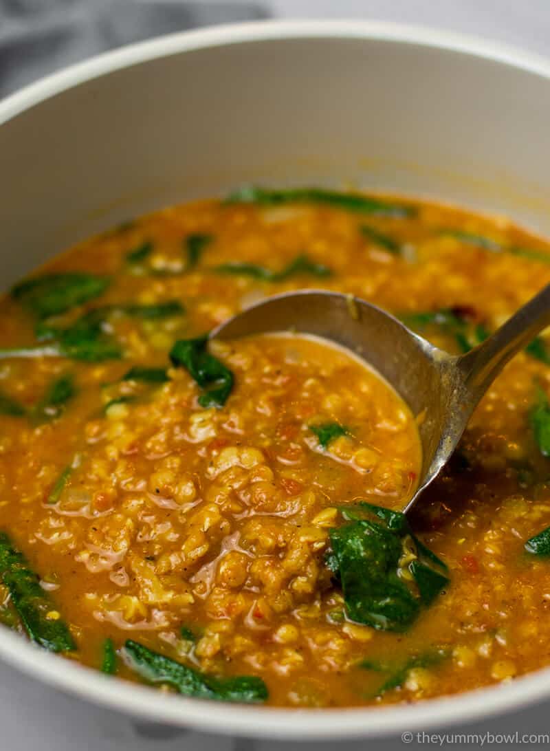 Vegan Red Lentil Soup (Gluten free, Dairy-free)