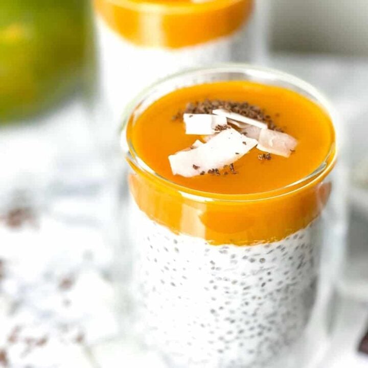 This Mango Coconut Chia Pudding is made with only the best and healthy ingredients that together create truly delicious taste. It's not only a healthy dessert but a perfect breakfast pudding. Plus, it's vegan-friendly, dairy-free, gluten-free and can be made without sugar. - The Yummy Bowl