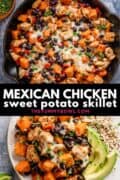 One pot Chicken Quinoa Sweet Potato Skillet