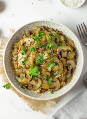 Napa Cabbage And Mushrooms Stir Fry