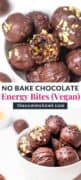 No Bake Chocolate Energy Bites with Dried Fruit