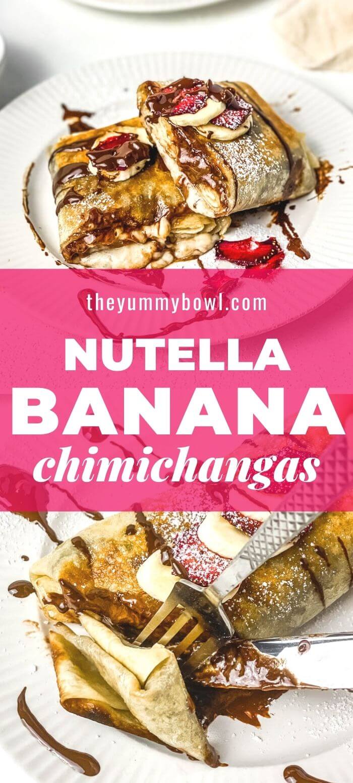 Nutella Banana Cheesecake Chimichangas