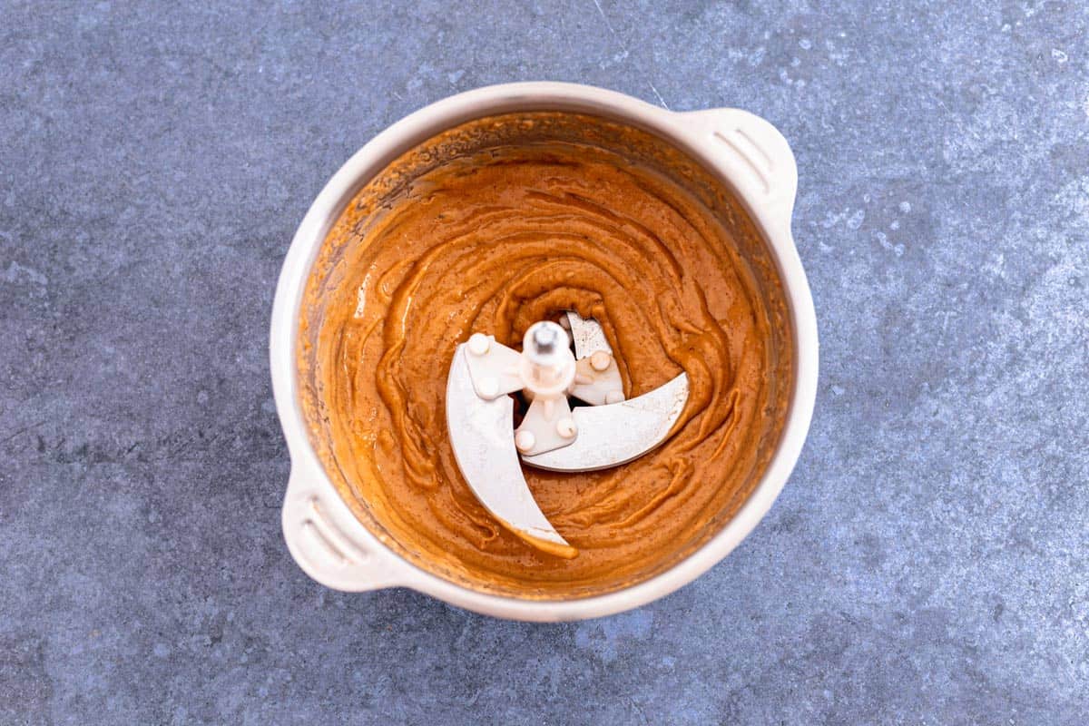 Vegan Thai Peanut Sauce in a food processor