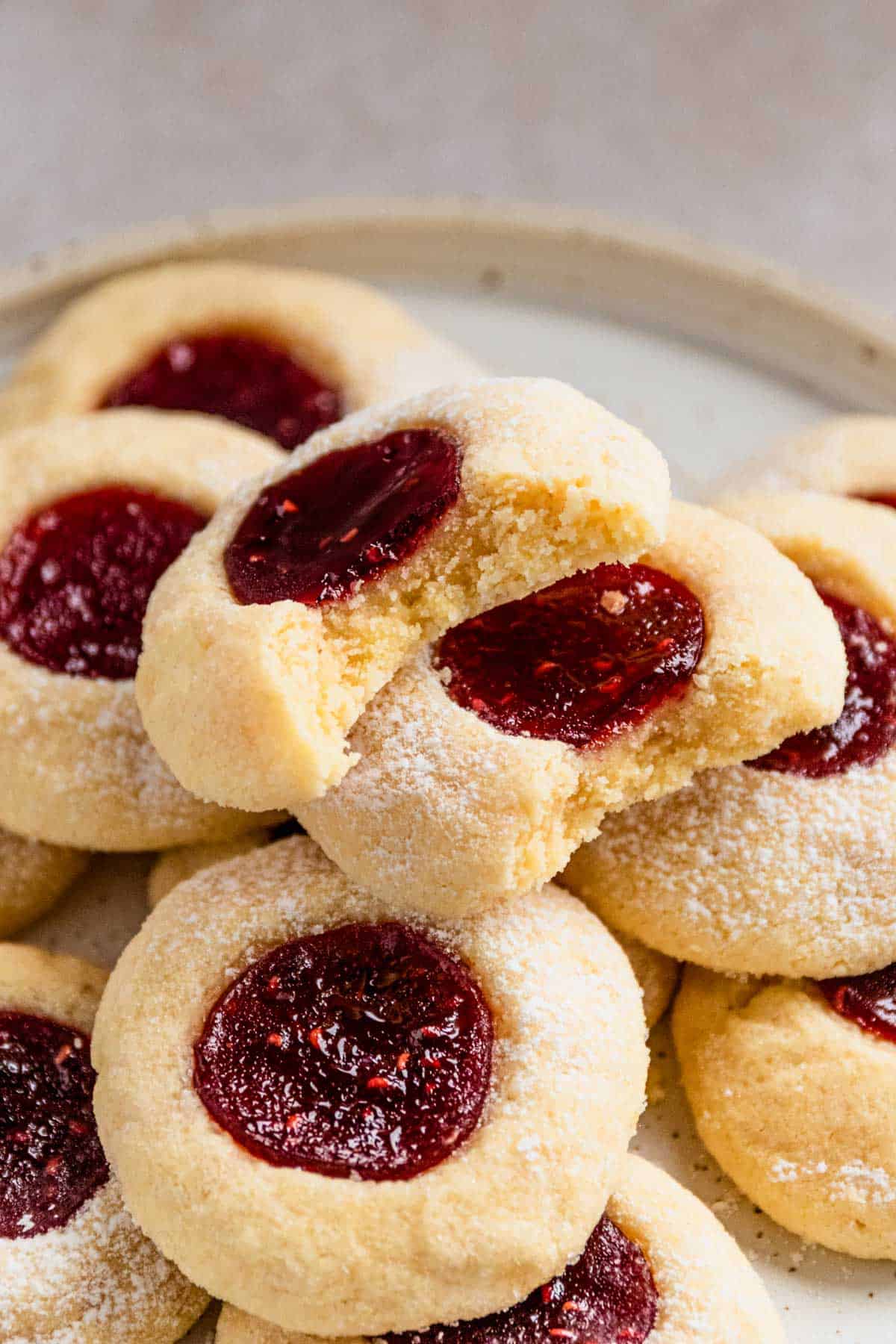 Easy Thumbprint Cookies With Jam ( Vegan, Gluten Free, Dairy Free )