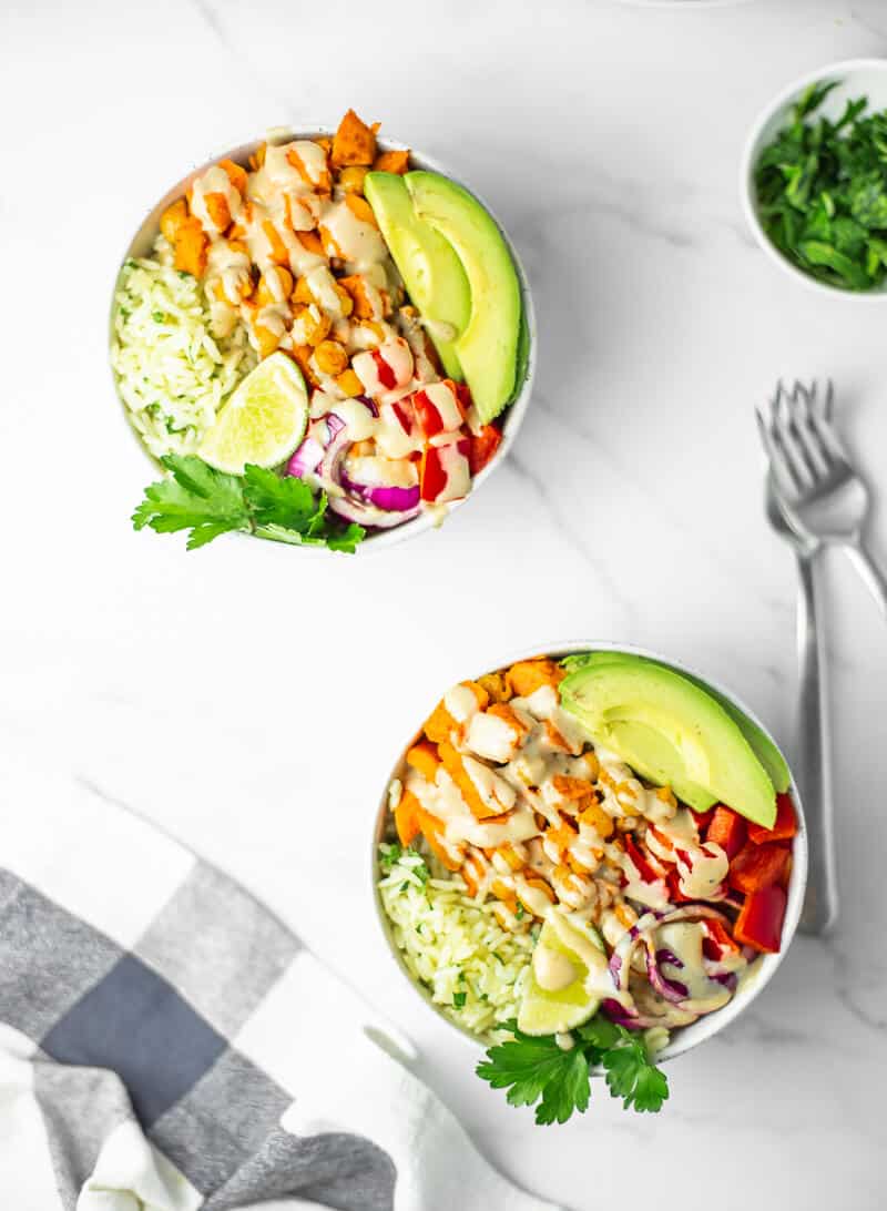 Sweet Potato Buddha Bowl with Tahini Dressing