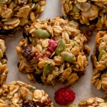 a stack of healthy oatmeal breakfast cookies