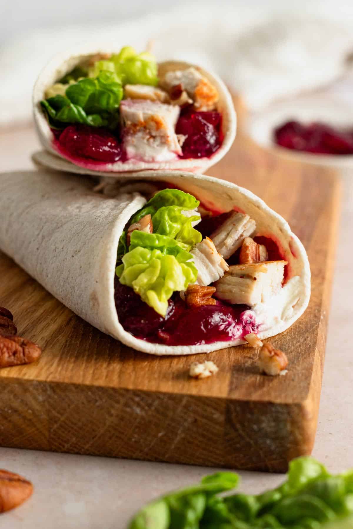 leftover turkey wraps.