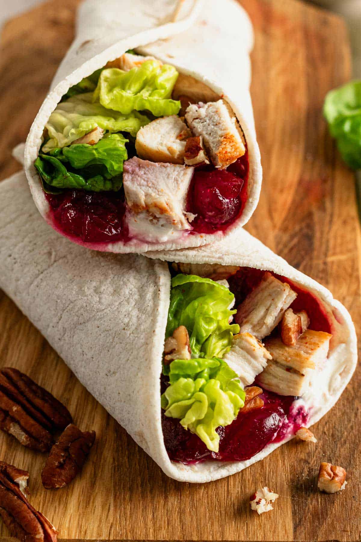 leftover turkey wraps.