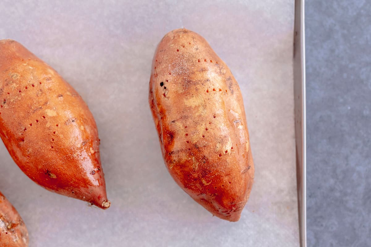 sweet potato before baking