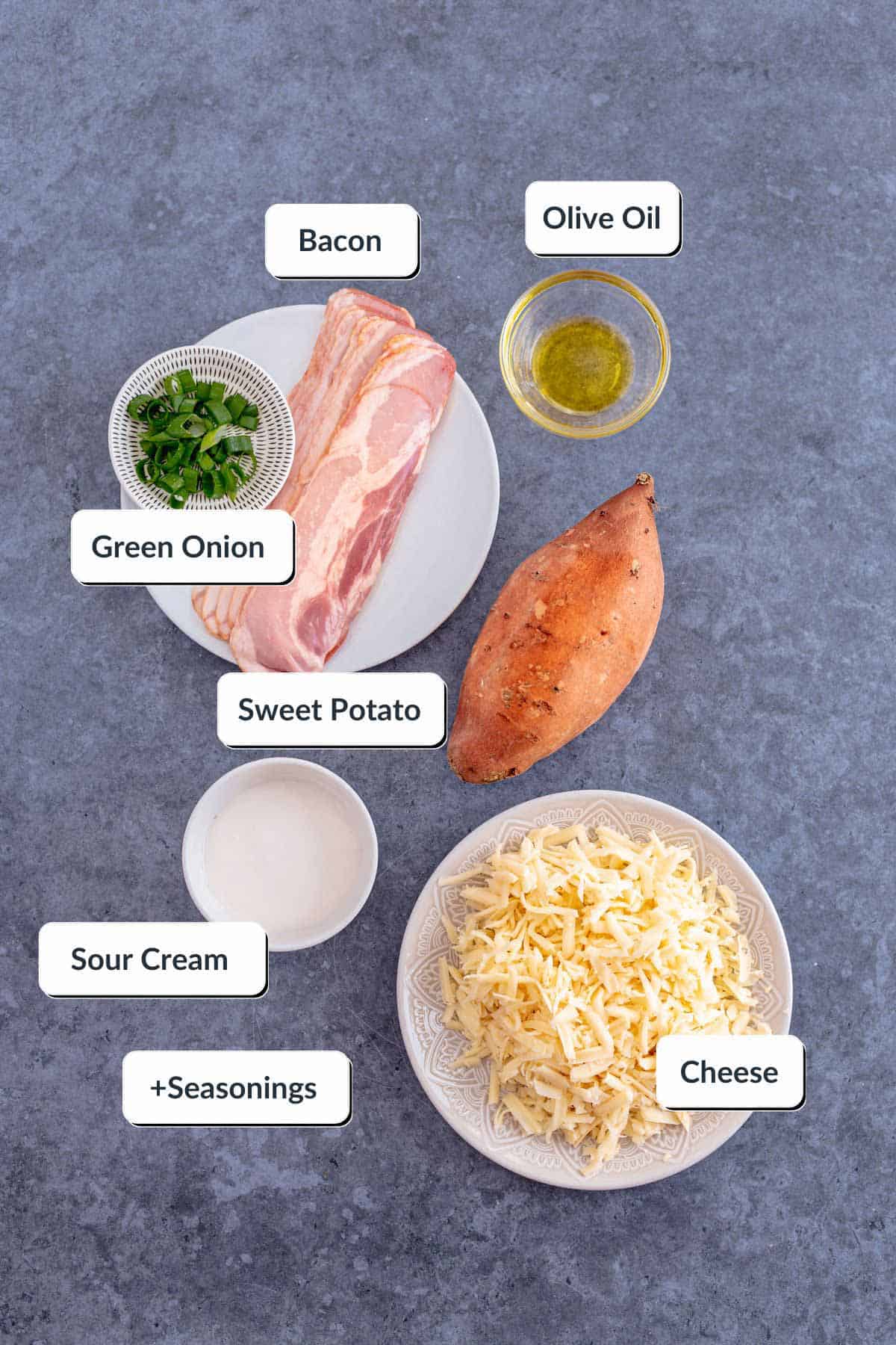 Twice Baked Sweet Potato ingredients