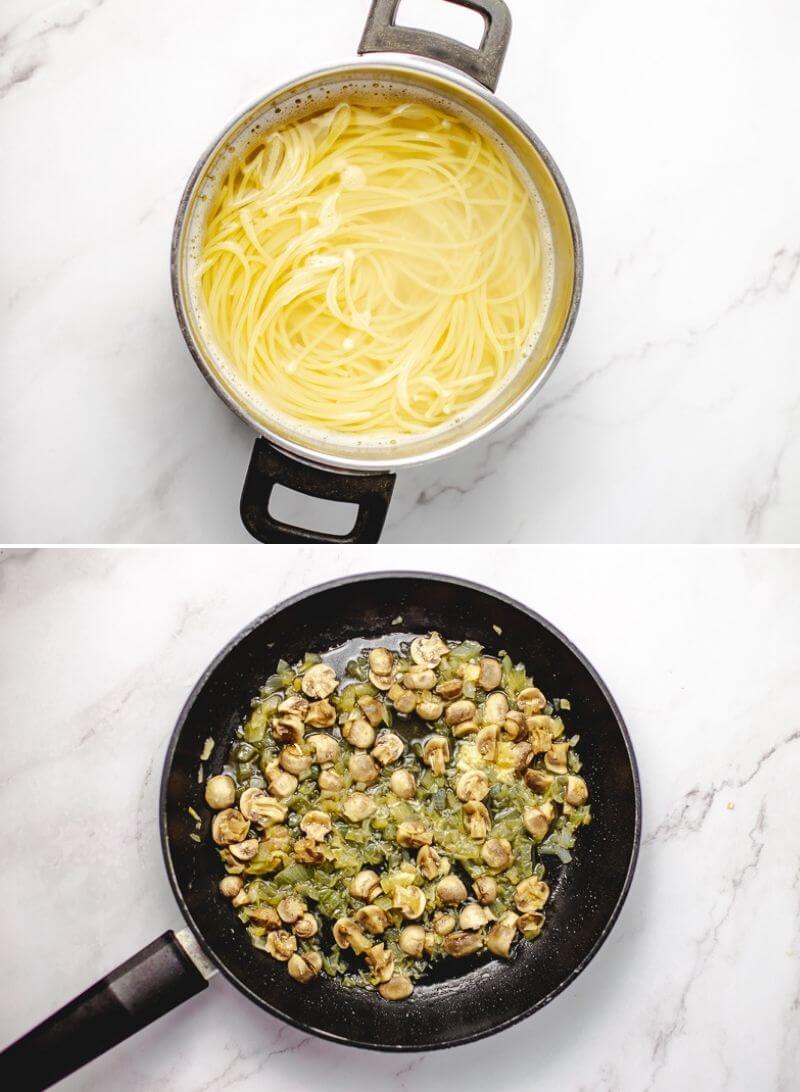 Creamy Mushroom Pasta with Truffle Oil