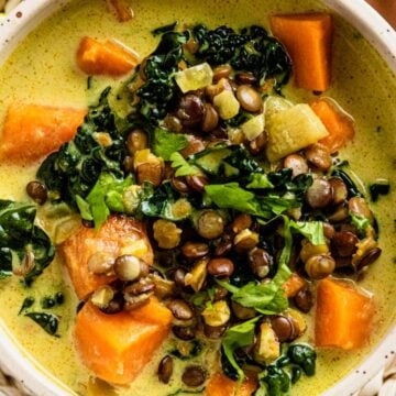 Vegan Sweet Potato Coconut Lentil Stew